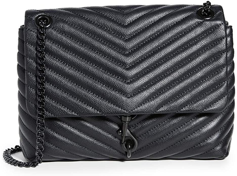 edie quilted leather flap shoulder bag