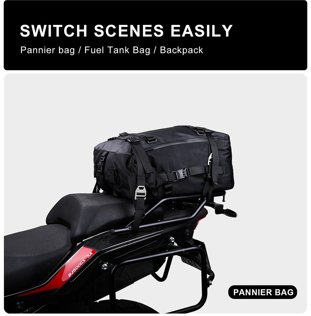 Rhinowalk Motorcycle Bag Saddle Bags Luggage 10L, 20L, 30L Tail Bag  Waterproof Inner Bag Multi-function