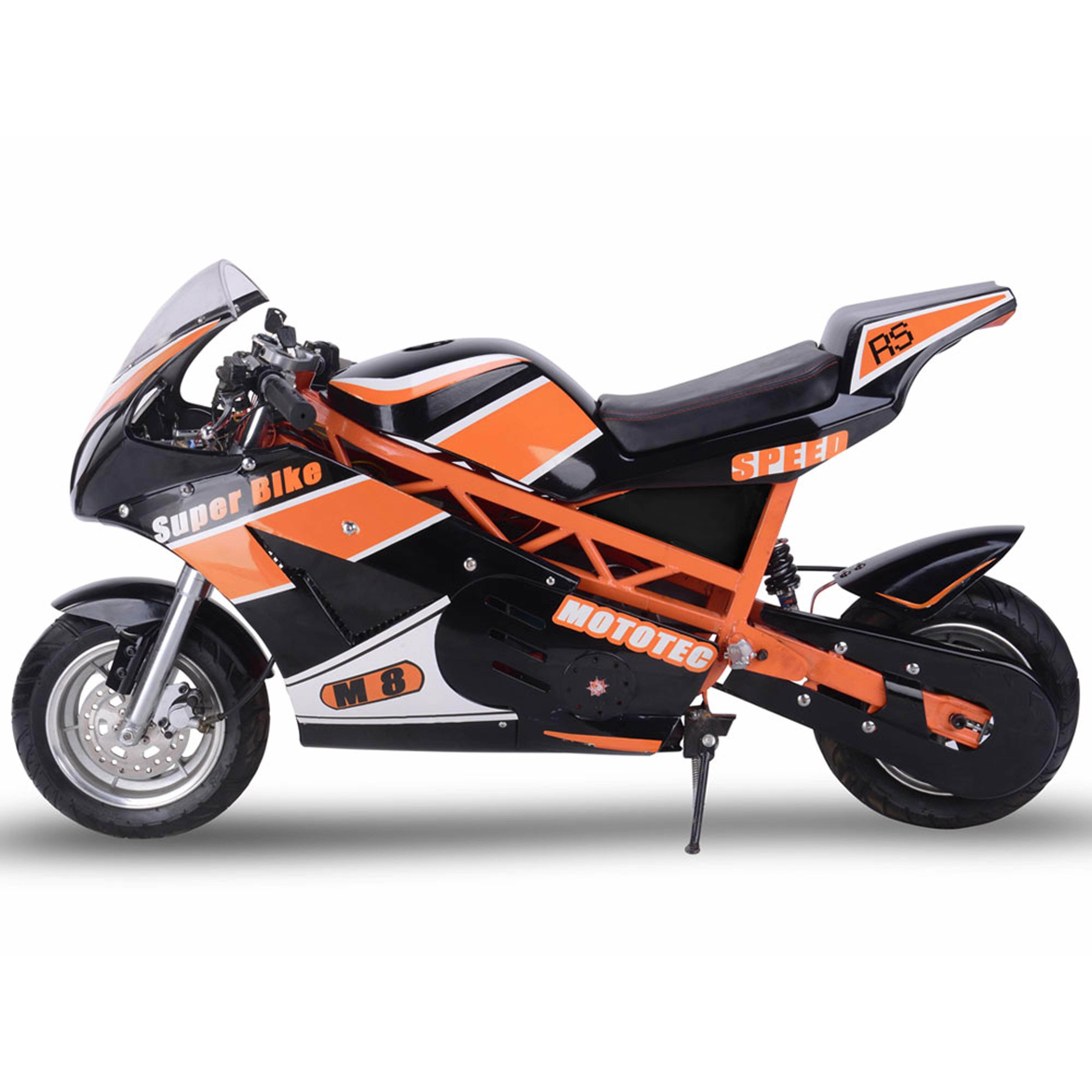 MotoTec 48v 1000w Electric Superbike Black