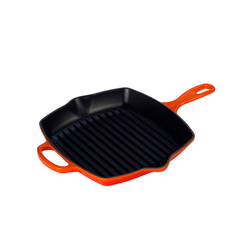 Le Creuset Signature Enameled Cast Iron Square Skillet Grill 1025 Inches Flame 