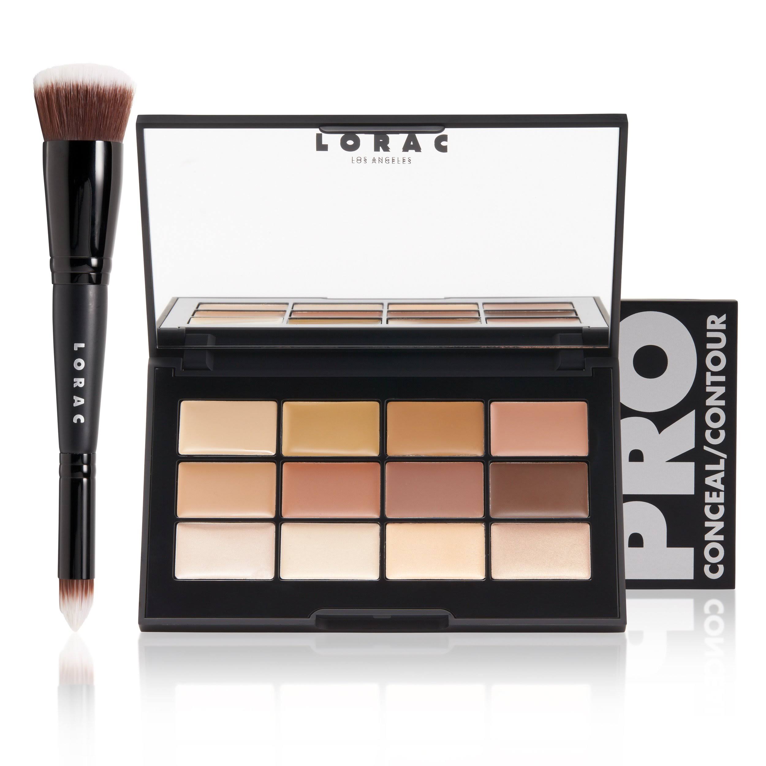 Lorac Pro Conceal/Contour Palette and Brush - WGL-2-s