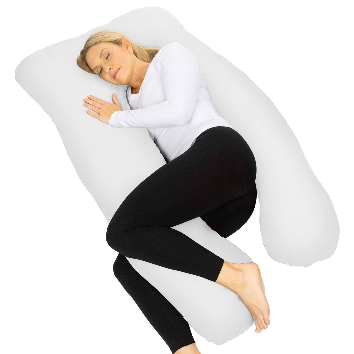 UShaped Body Pillow, White WGL2s