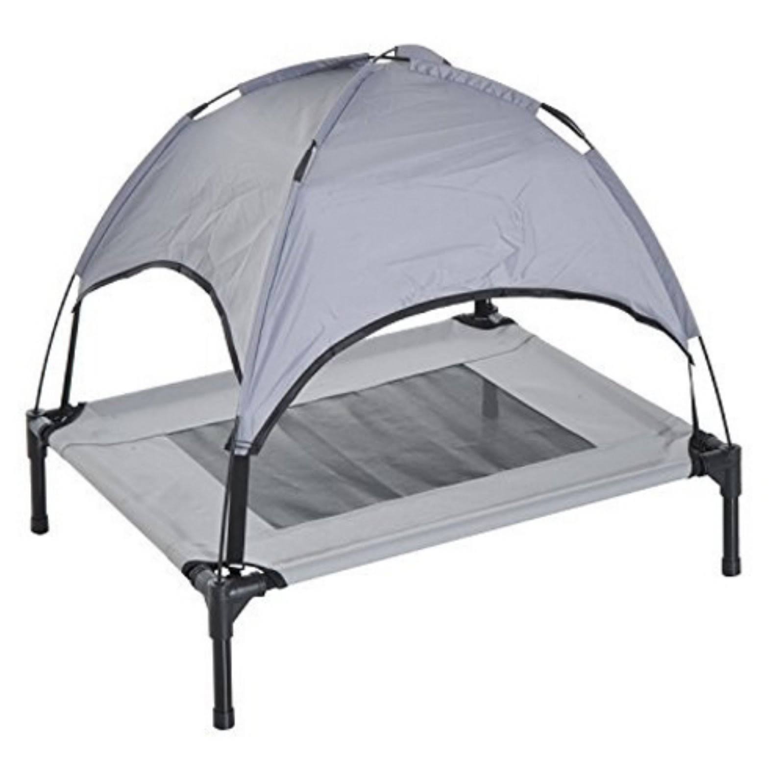 PawHut Elevated Cooling Dog Bed Cot with Canopy Shade WGL2s