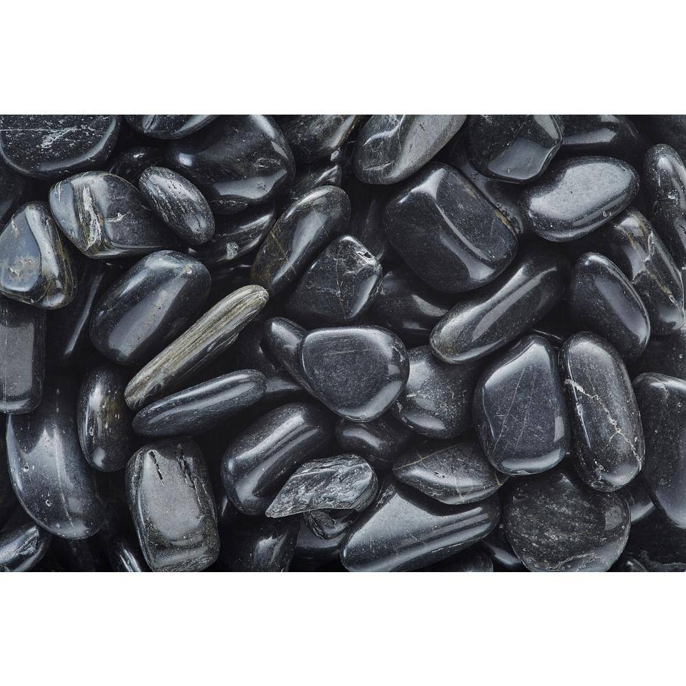 Exotic Pebbles Polished Black Pebbles 20 Lb Bag Wgl 2 S