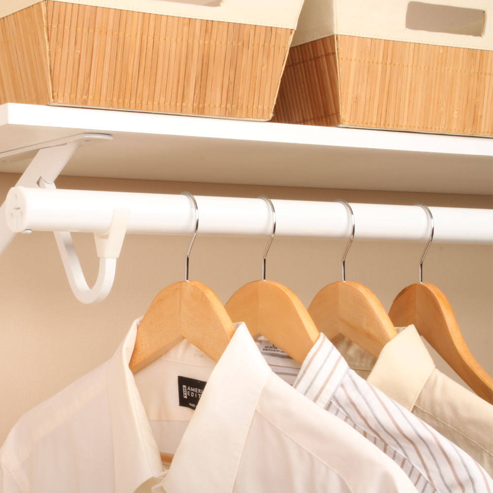 Adjustable Closet Rod White WWWW