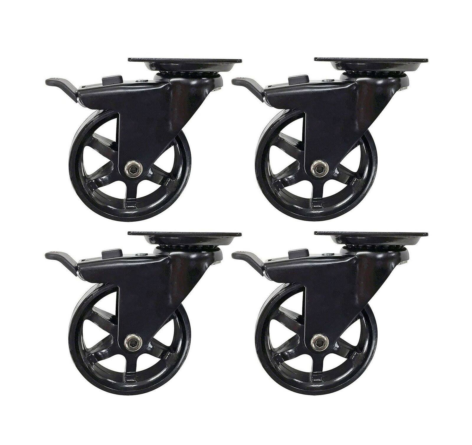 Headbourne 8276e Designer Casters 3 inch Polyurethane Black Mag ...