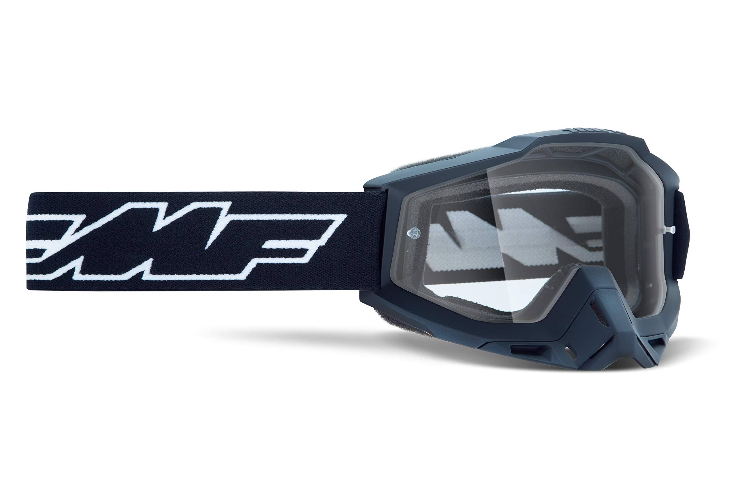 FMF Goggles PowerBomb OTG Goggle Colours: Rocket Black/Clear - WGL-2-s