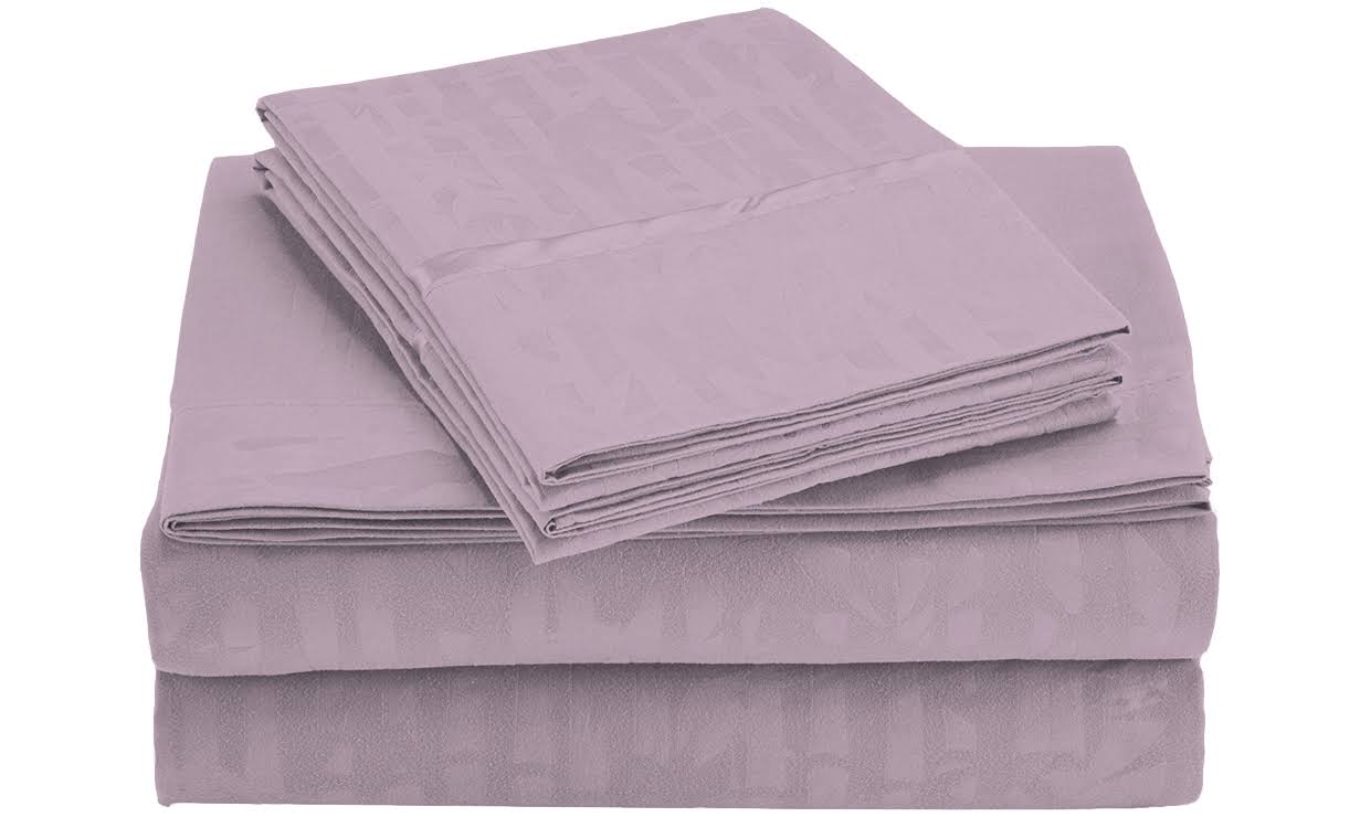 Luxury Home 4Piece Bamboo Embossed Bed Sheet Set Hotel Quality WWWW