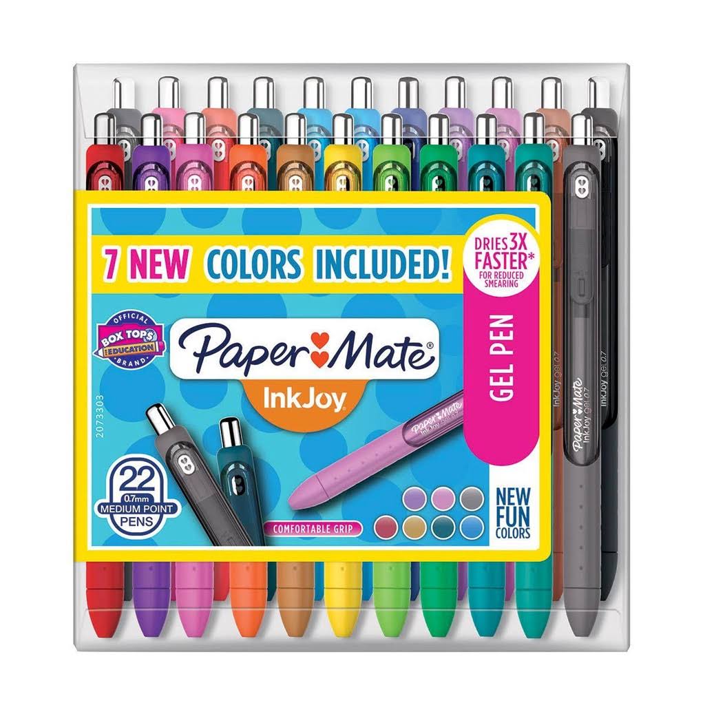 Paper Mate InkJoy Gel Pens, Medium Point, Assorted Colors, 22Pack WWWW