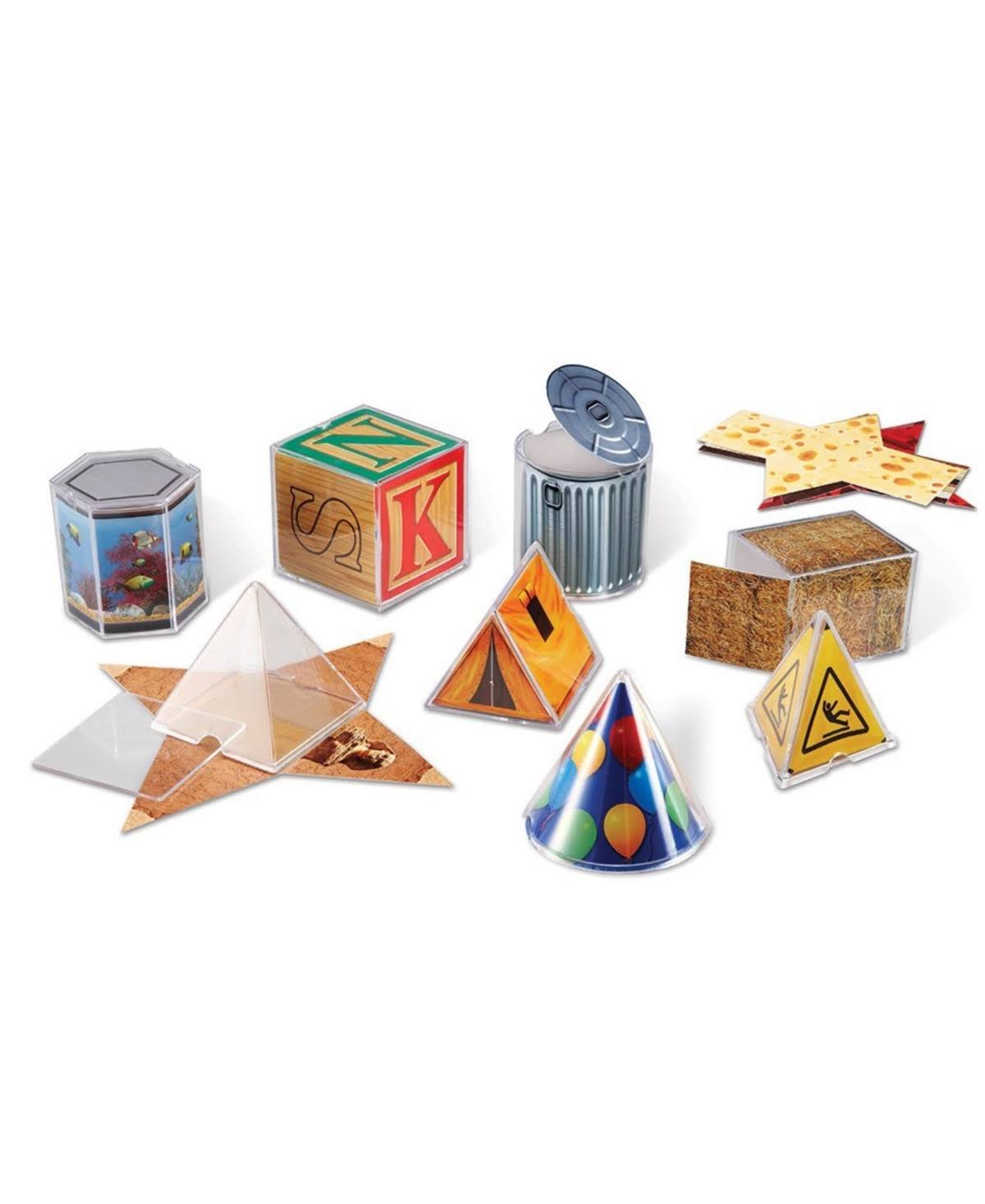 Learning Resources Real World Folding 32-Piece Geometric Shapes Set ...