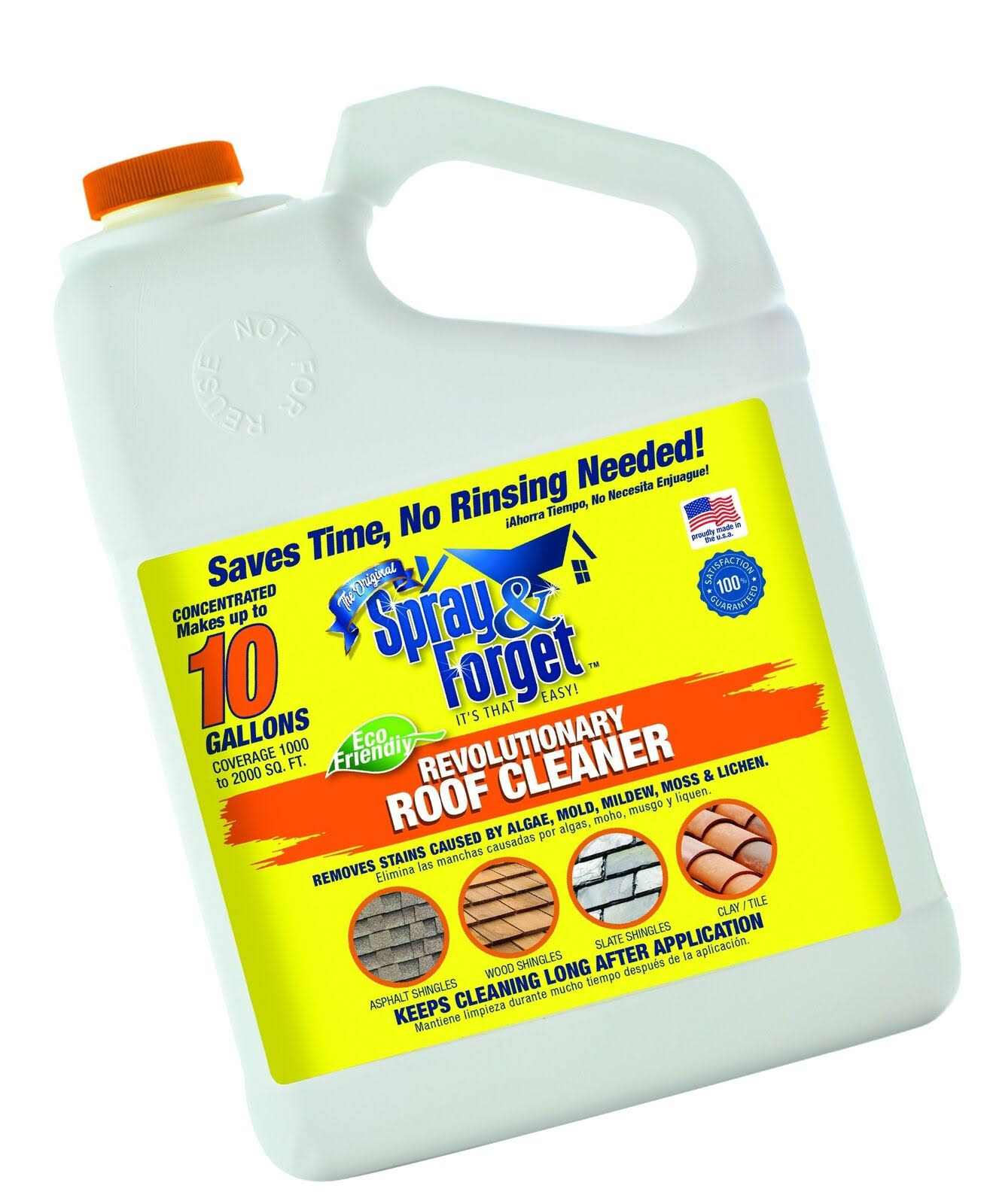 Spray & Forget Roof Cleaner Concentrate - 1 gal bottle - WGL-2-s