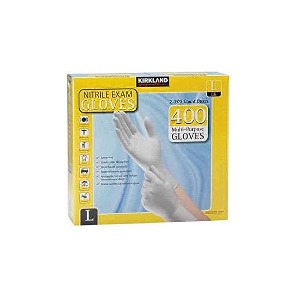 Kirkland Signature Nitrile Exam Gloves, Large 400 count WGL2s
