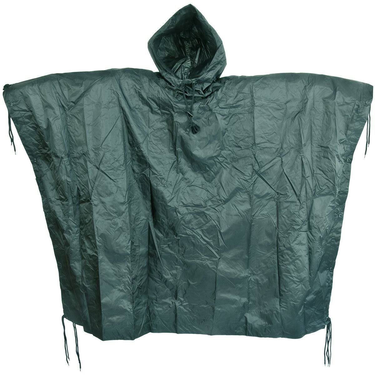 Mil-Tec Ripstop Wet Weather Poncho OD Green 10630001 - WGL-2-s