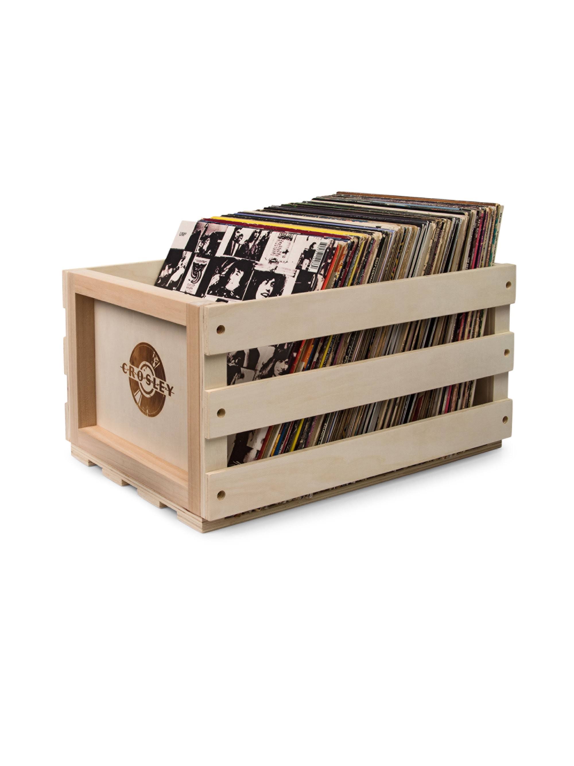 Crosley Rustic Wooden Record Crate, OS - WWWW