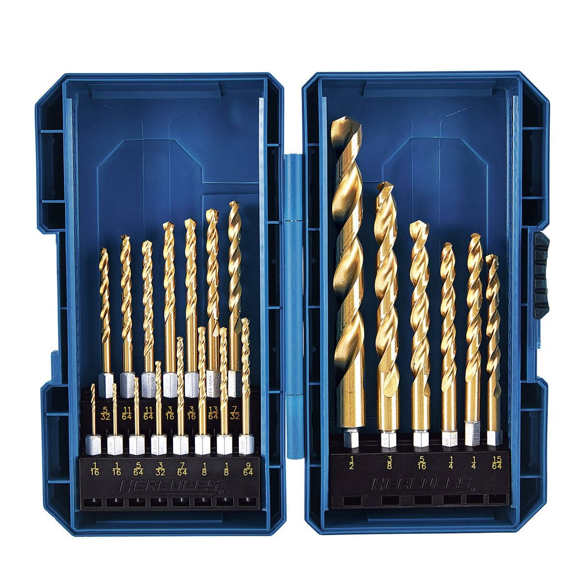 Hercules Impact Rated Hex Titanium Drill Bit Set, 21 Piece 64898 - WWWW