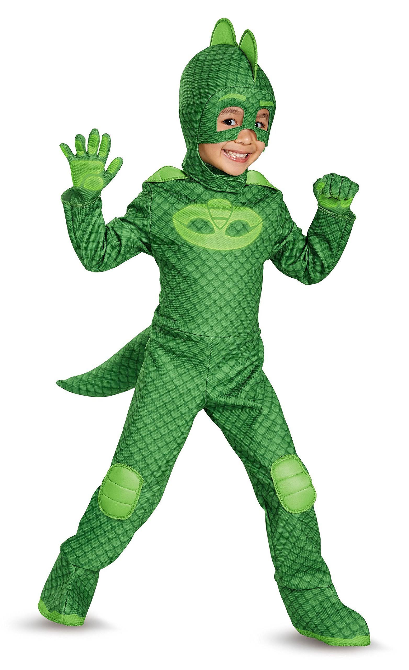 Disguise Deluxe PJ Masks Gekko Costume, Green, Medium - WGL-2-s