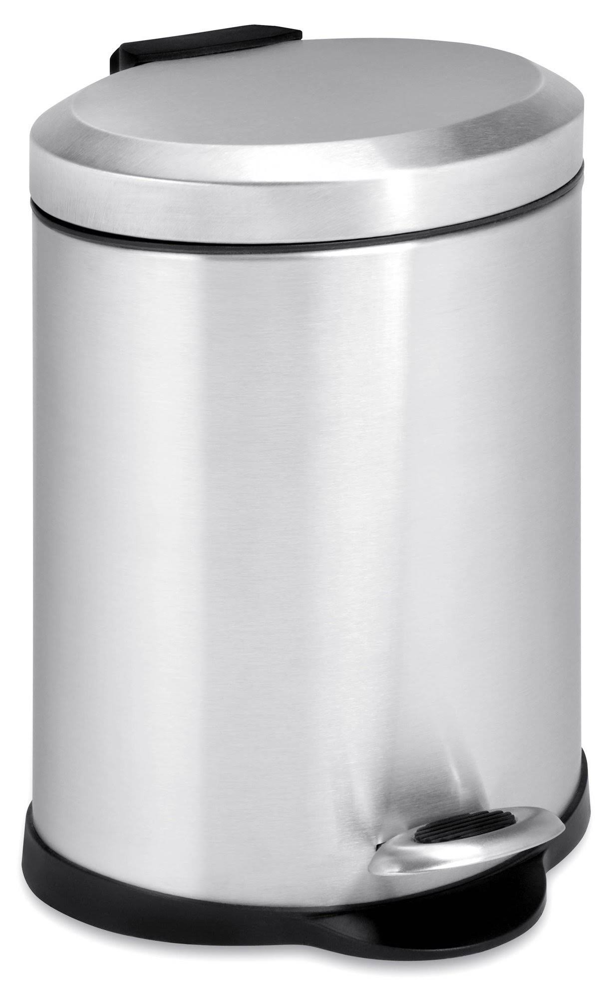 Honey Can Do Oval 5Liter Stainless Steel Step Trash Can WGL2s