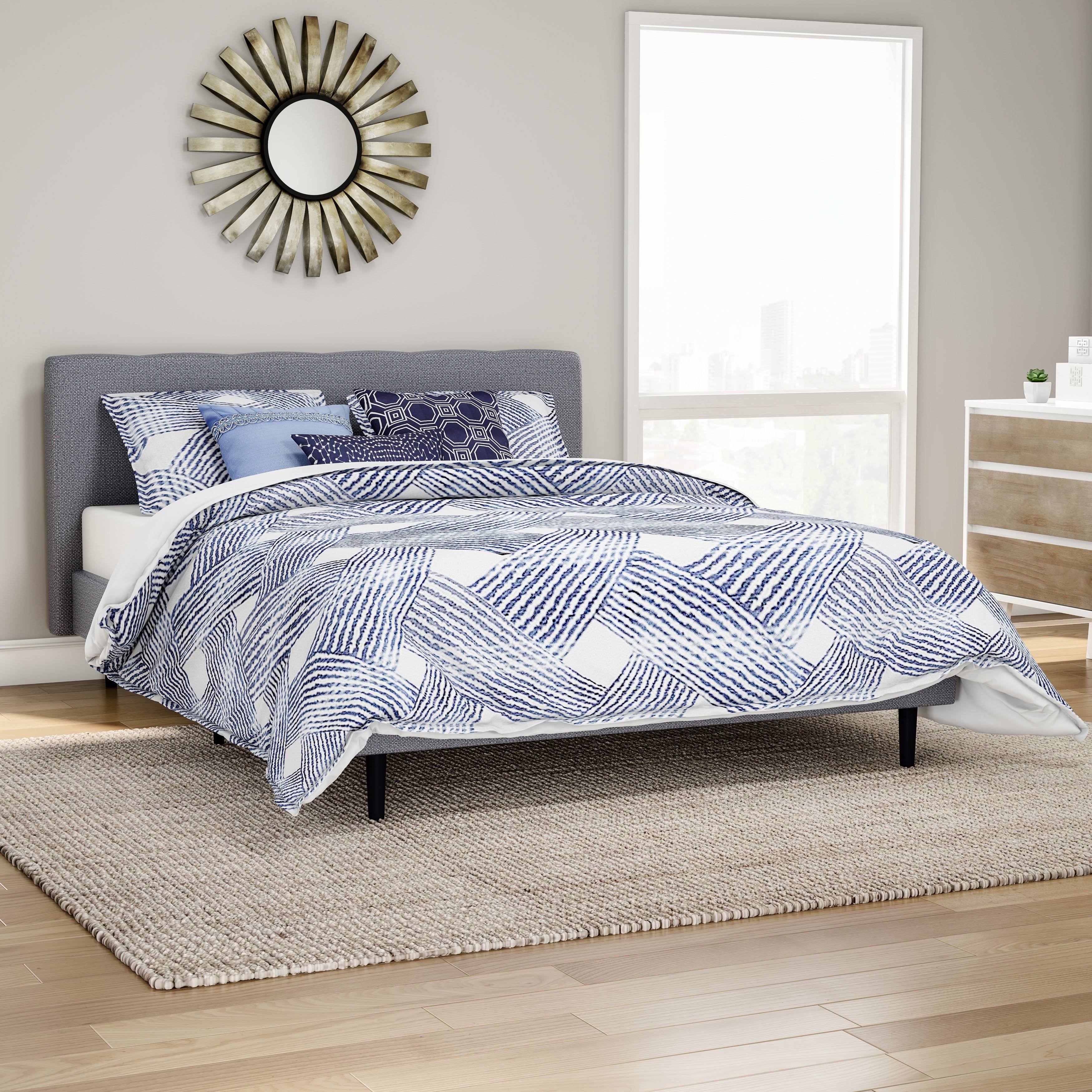 Carson Carrington Sandefjord Blue Luxury Jacquard 6-Piece Comforter Set ...