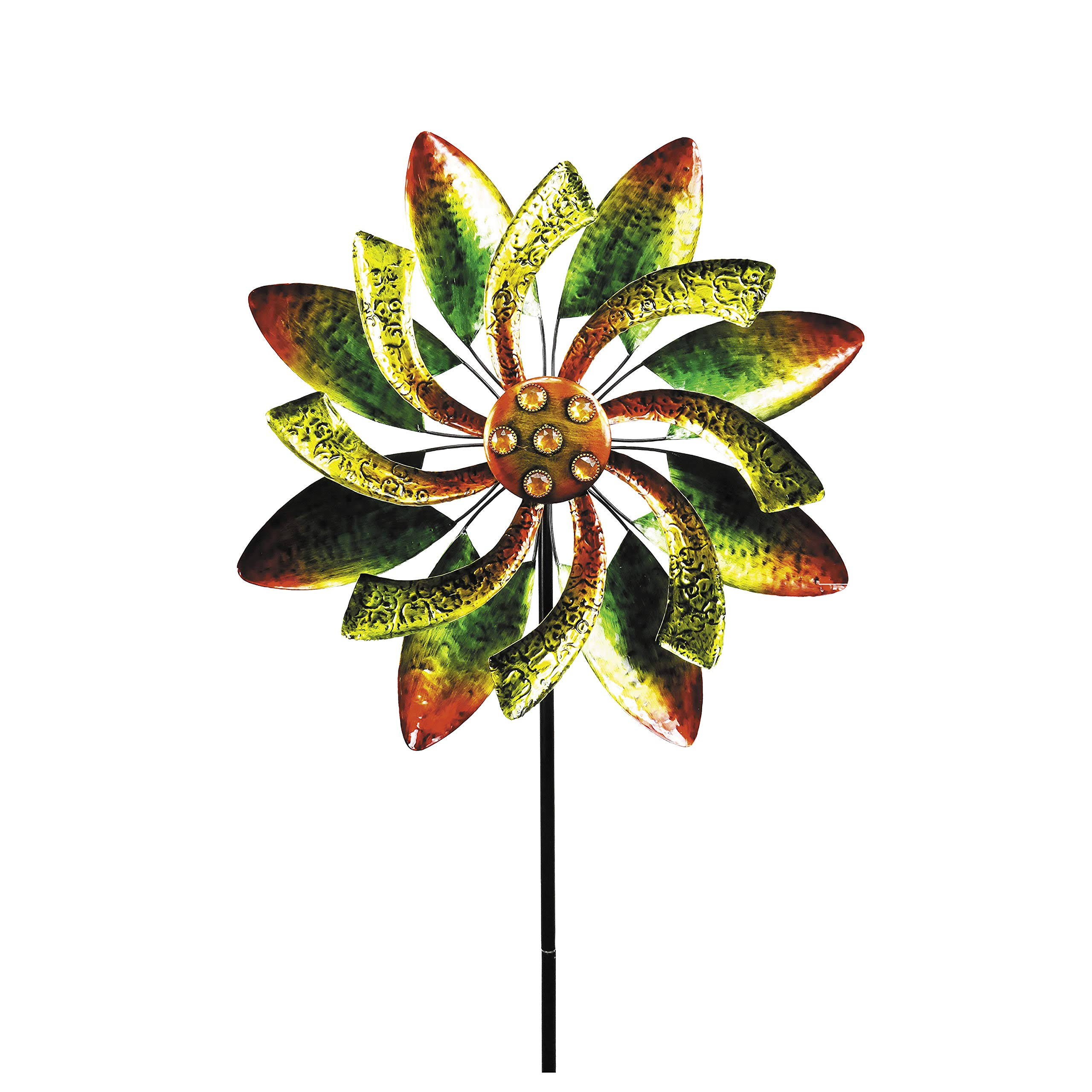 alpine-dual-action-floral-green-orange-kinetic-wind-spinner-stake-65