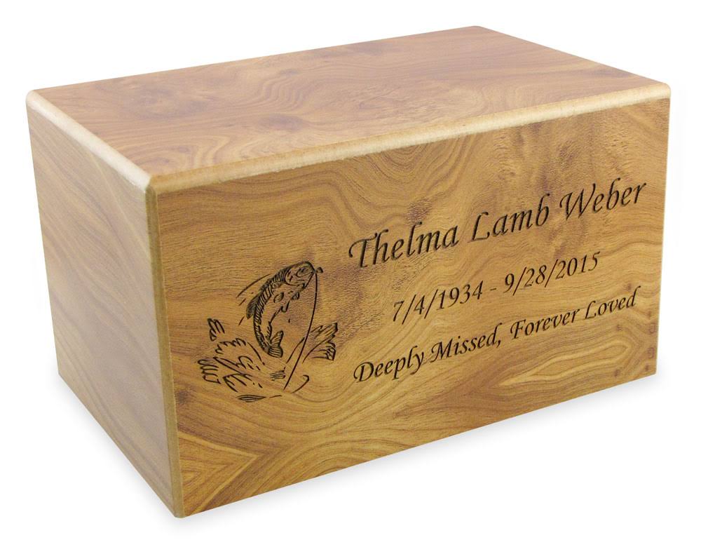 Adult Natural Finish MDF Wood Cremation Urn HJ1s