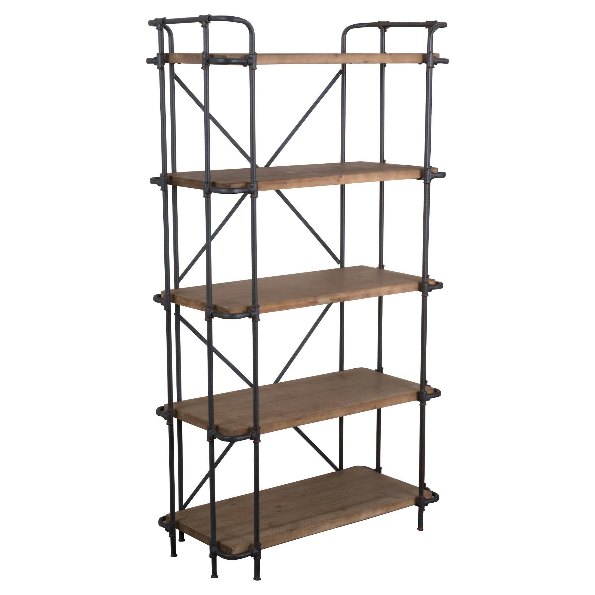 Christopher Knight Home Yorktown 5Shelf Industrial Bookcase, Brown