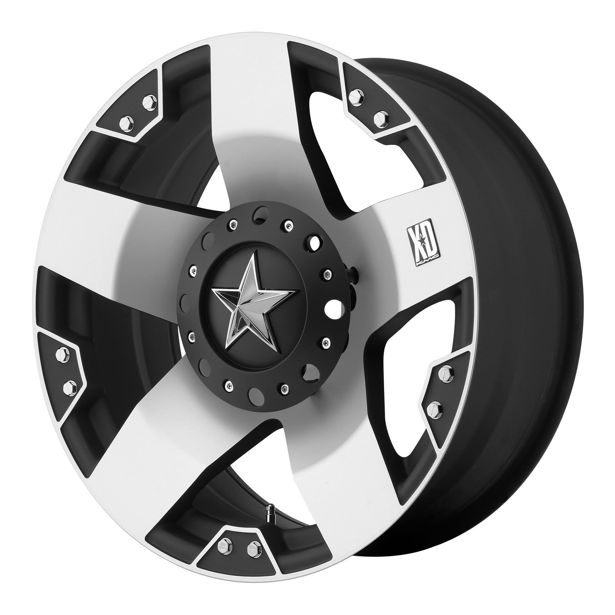 Chevy Avalanche XD Machined Black Rockstar Wheels - HJ-1-s
