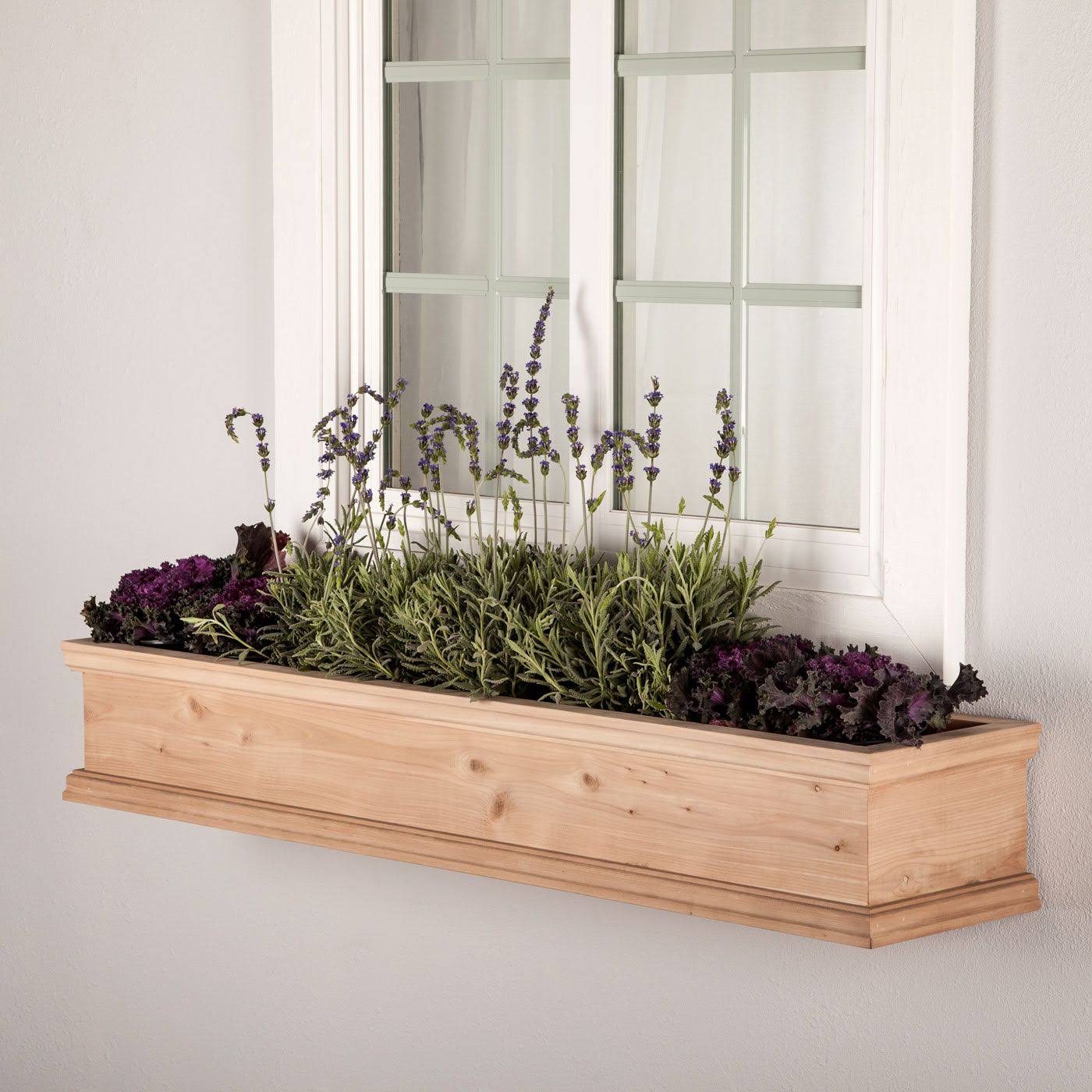 24in Laguna Cedar Window Box With Optional Liner HJ 1 S   9b62a10d Efa6 4254 905c 12015bb13dbe 