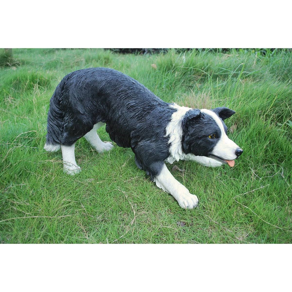 Hi-Line Gift Ltd. Dog-Border Collie - Garden Statue - HJ-1-s