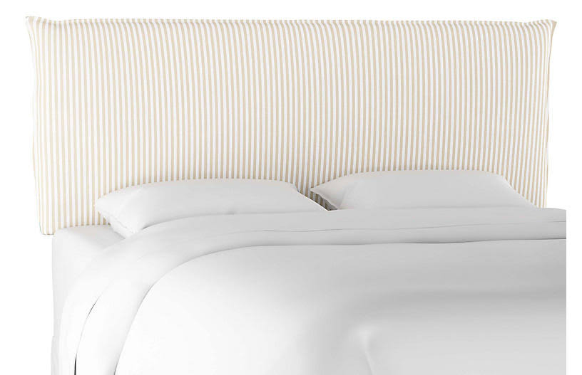 Frank Headboard Natural Stripe Linen Cal King HJ1s