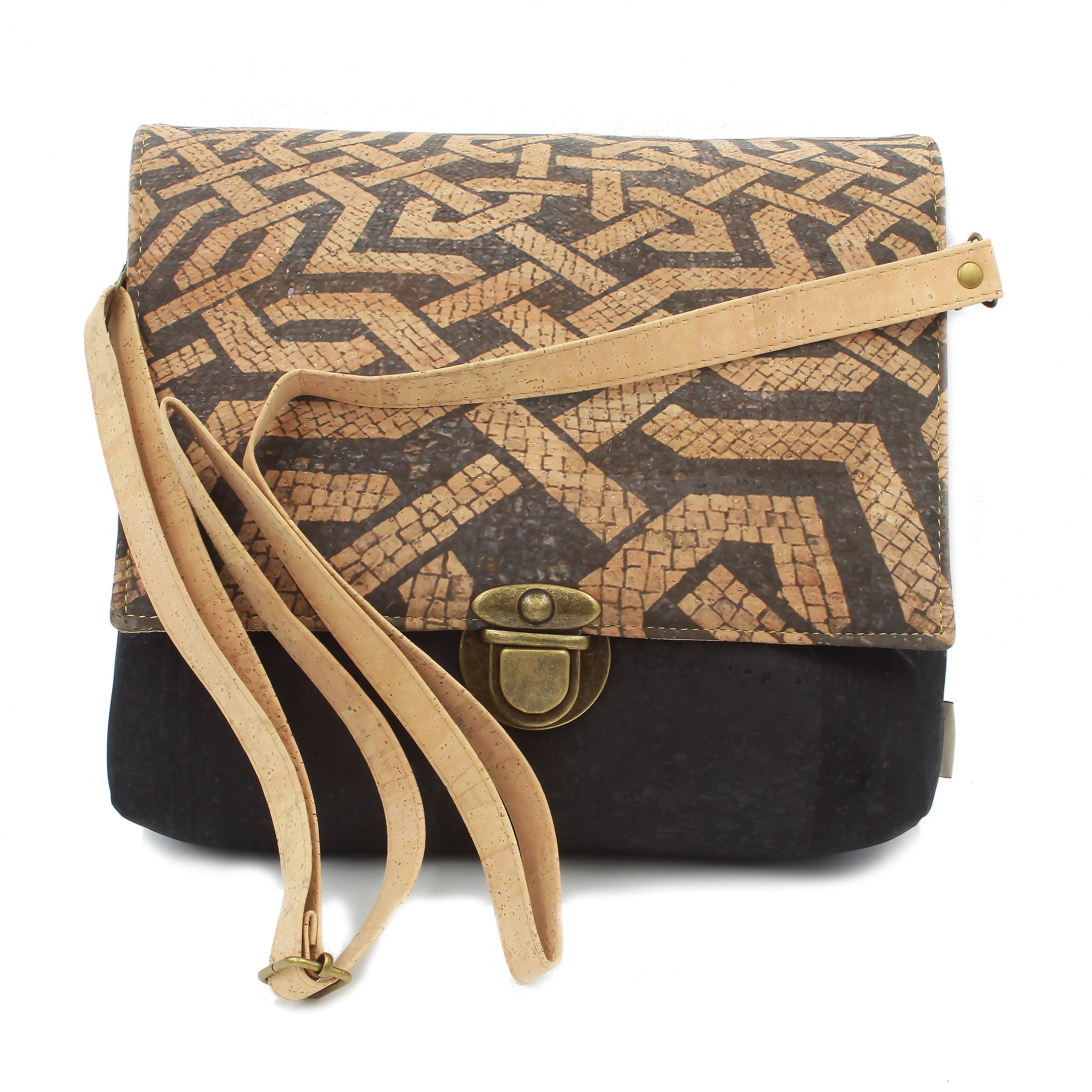 100% Natural Portuguese Cork Vegan Shoulder Bag Purse Made in Portugal