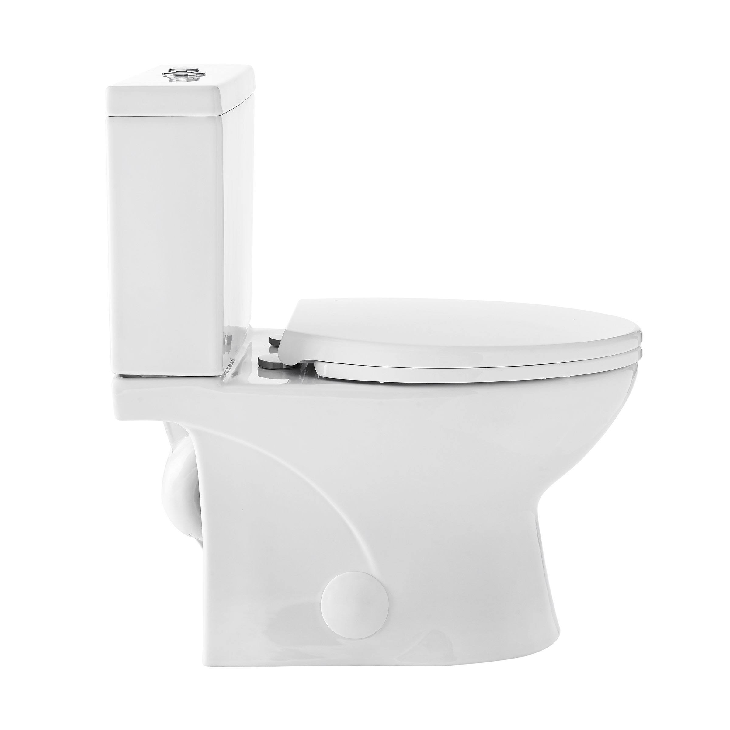 Swiss Madison Cache 2Piece Elongated Toilet Dual Flush in White HJ1s