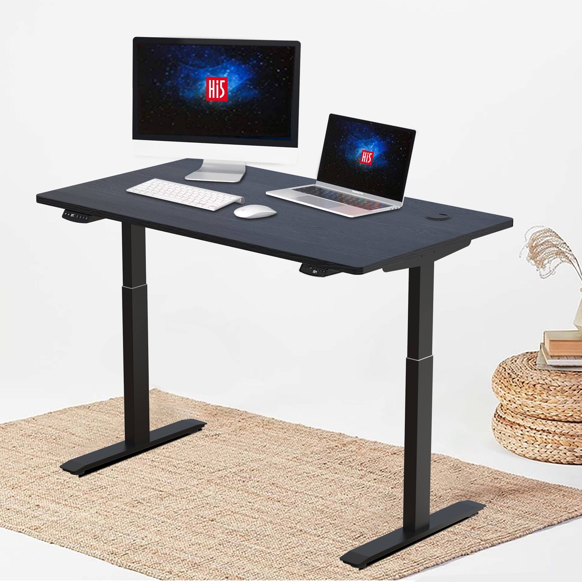 Hi5 Electric HeightAdjustable Standing Desk (Black) HJ1s