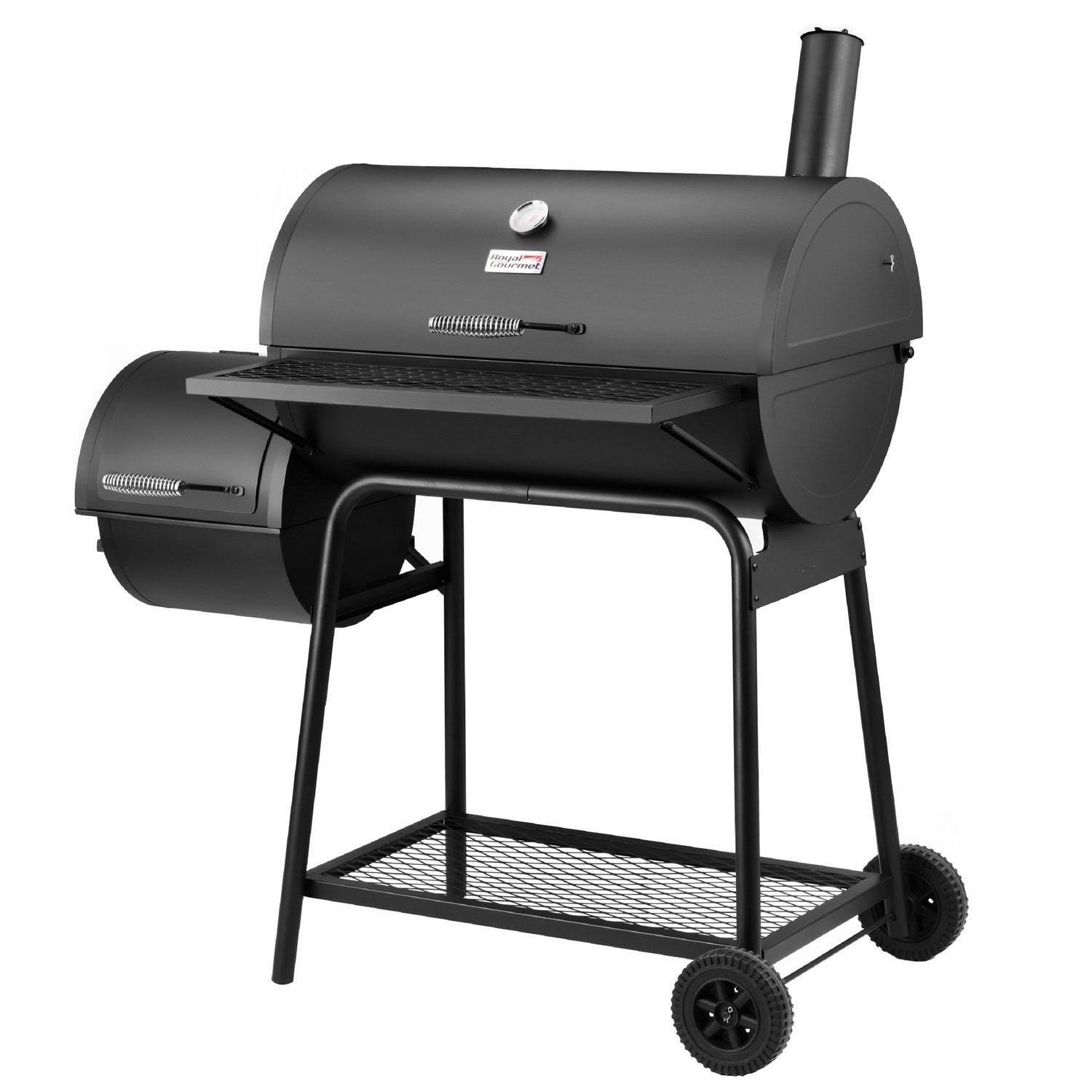 Royal Gourmet CC1830F Charcoal Grill with Offset Smoker, Black HJ1s
