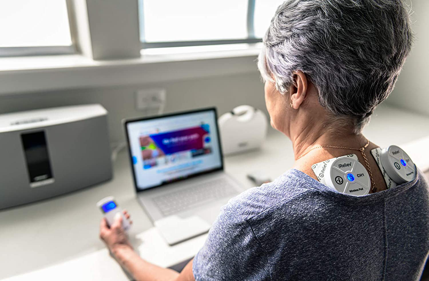 iReliev Wireless TENS + EMS Therapeutic Wearable System Wireless TENS