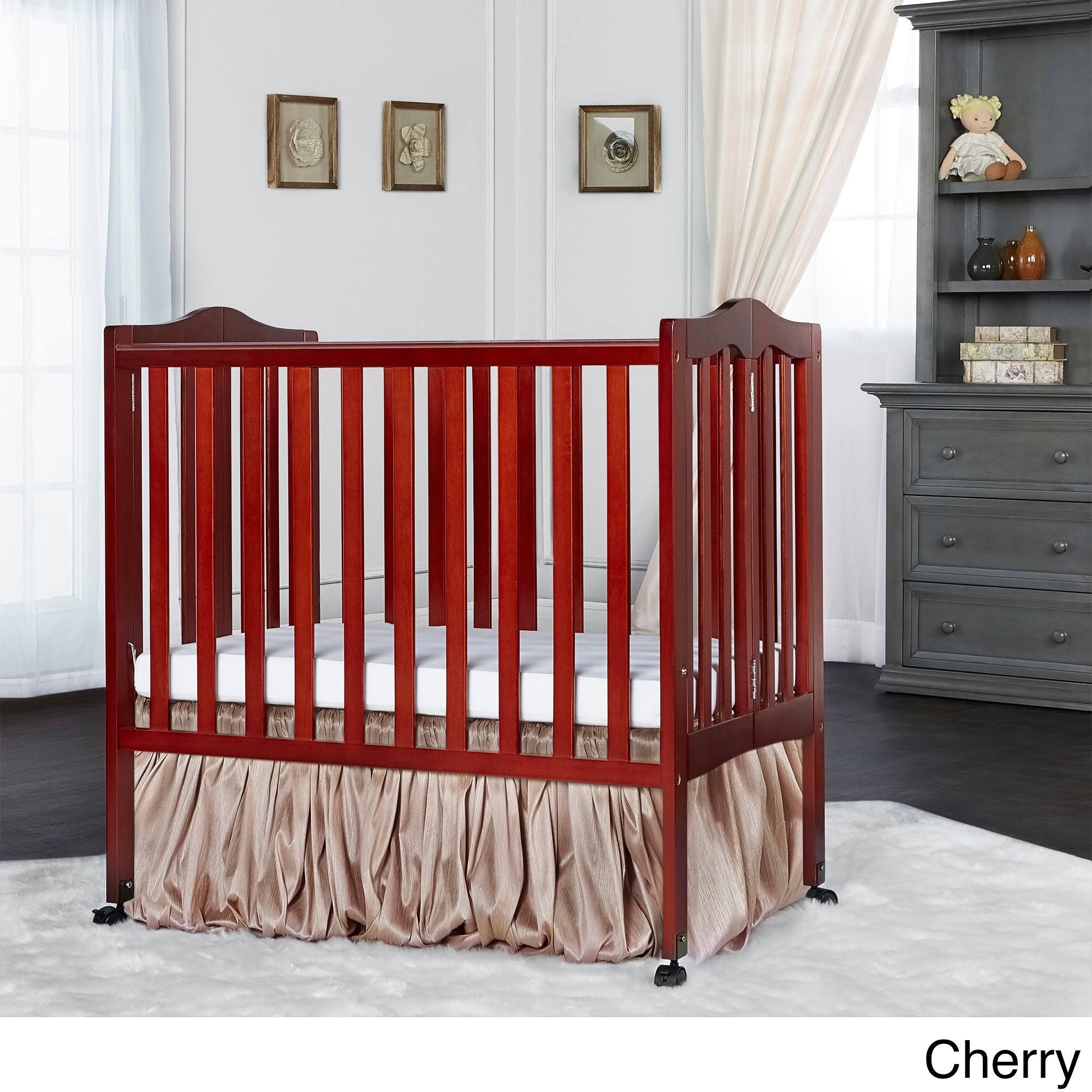 🔥Dream On Me 2 In 1 Lightweight Folding Portable Crib, Natural harmilab