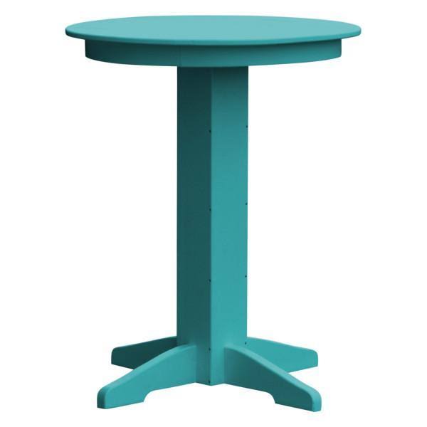 🔥Recycled Plastic Round Bar Table 33x22 / Turf Green / Without Umbrella Hole CT1S