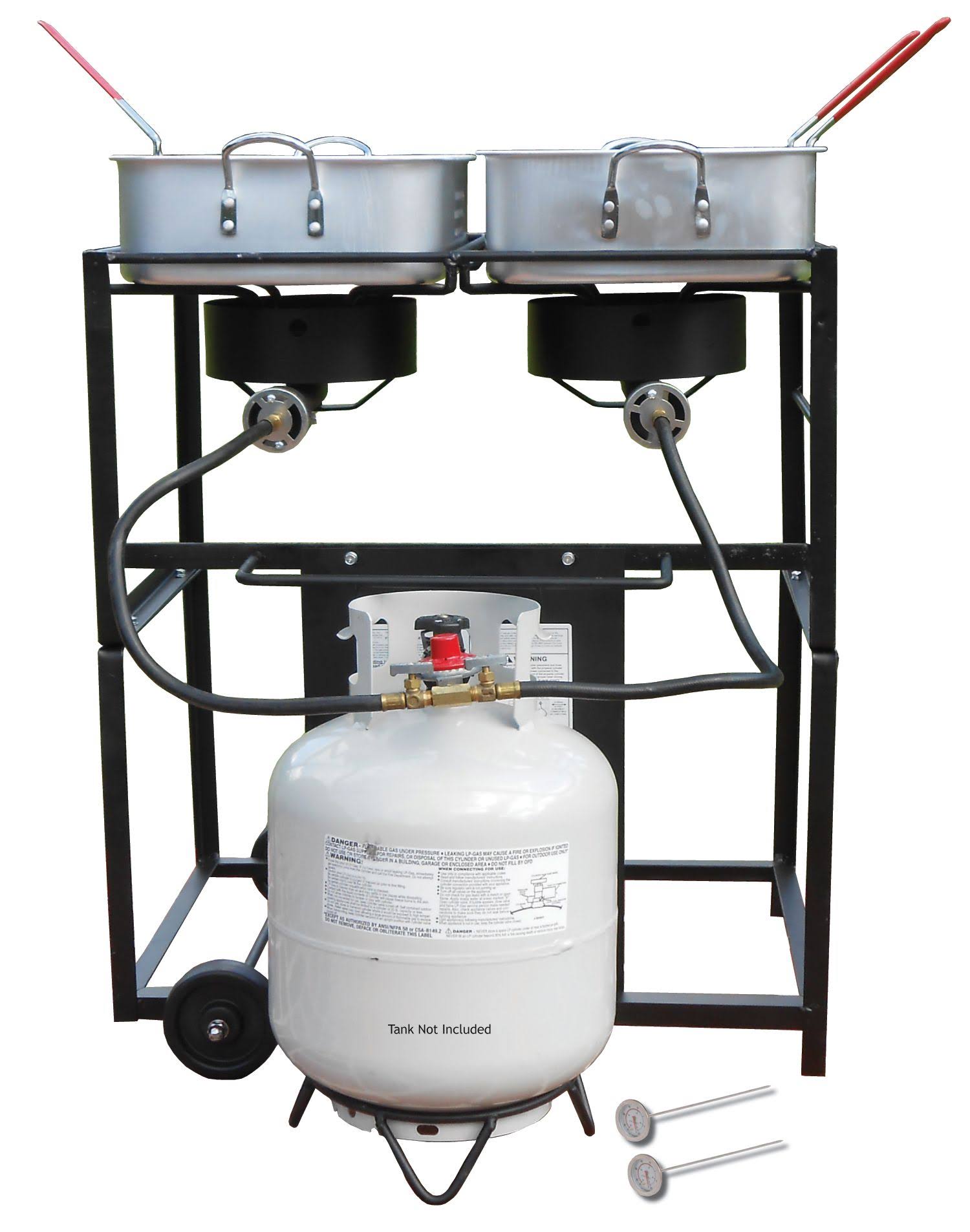 🔥King Kooker 6217 MultiPurpose Portable Propane Fryer, Black CT1S