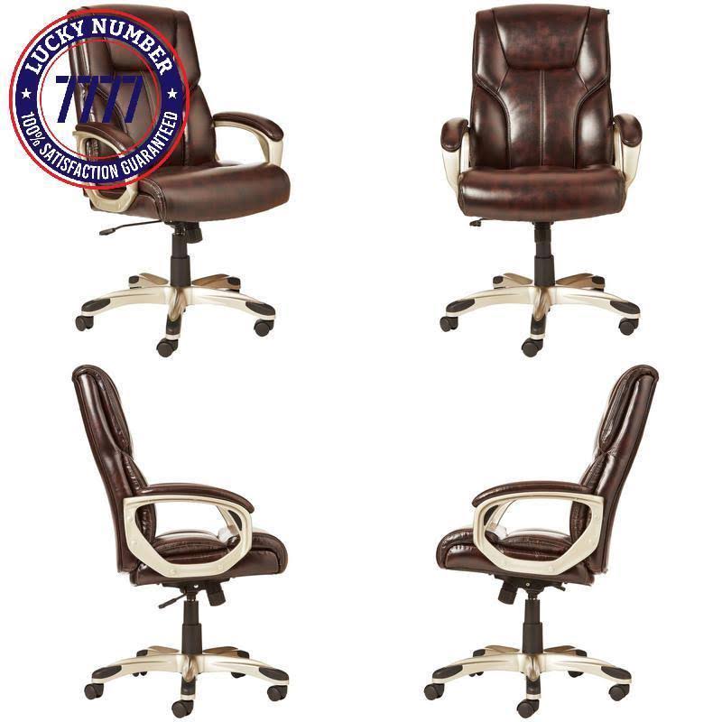 🔥AmazonBasics HighBack Executive Chair Brown harmilab