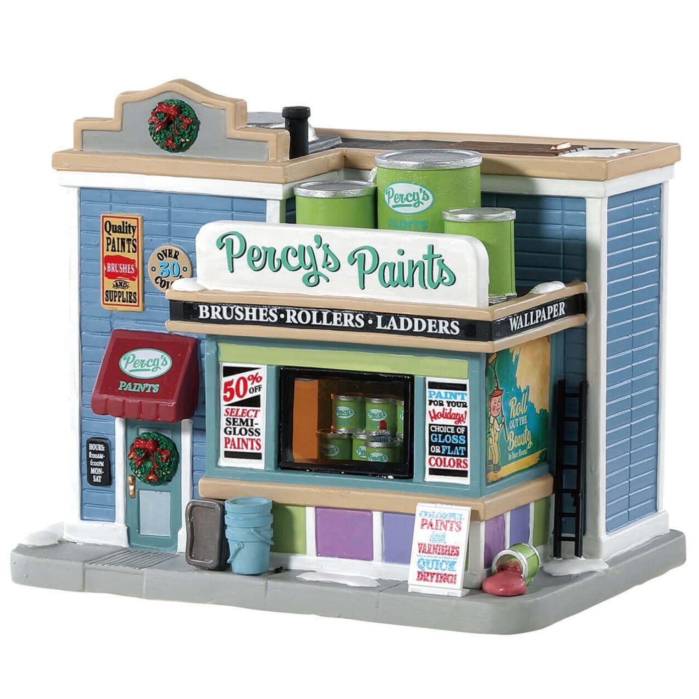 Lemax Jukebox Junction Lighted Building Percy's Paints 85381