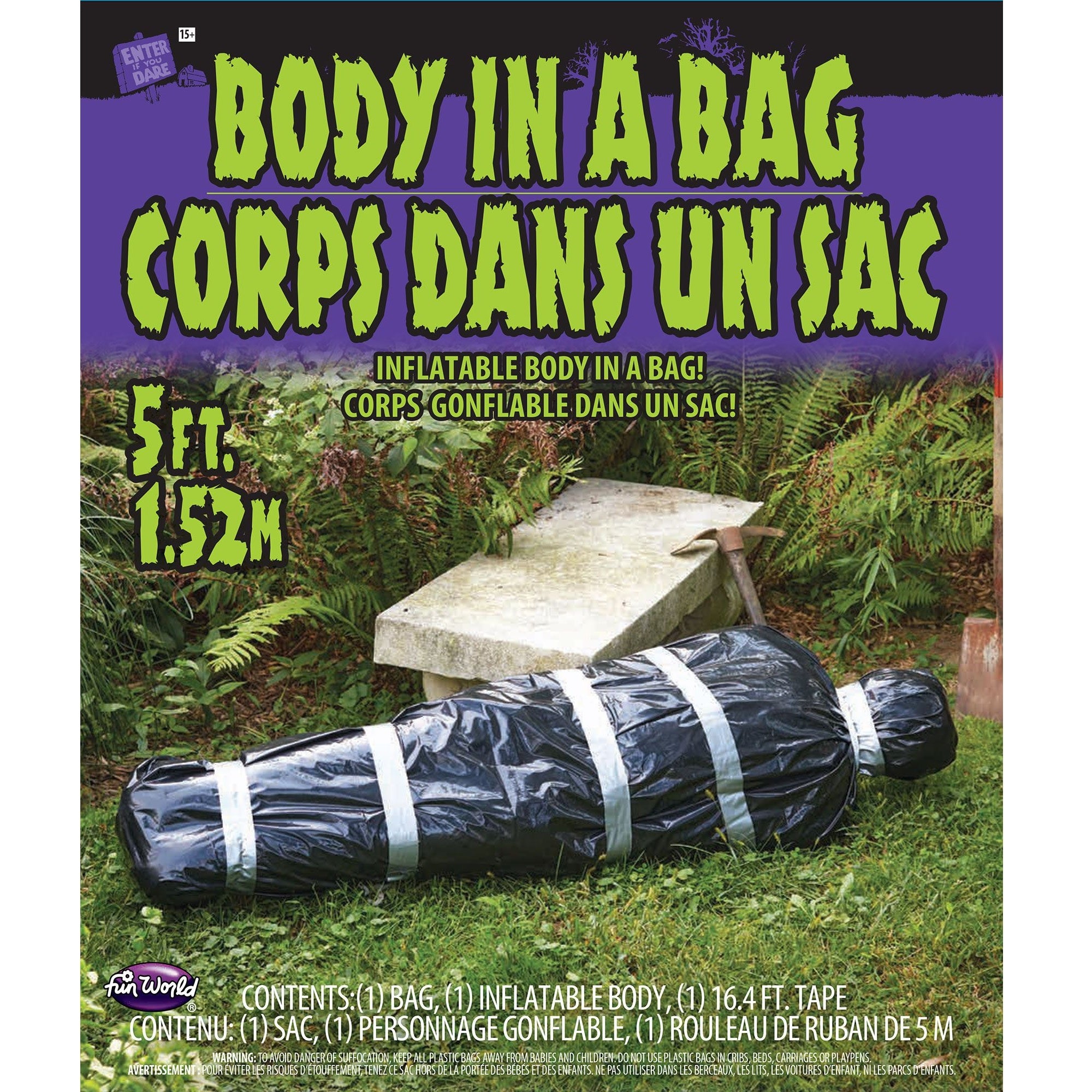 Inflatable Body In A Bag Prop Halloween Decoration