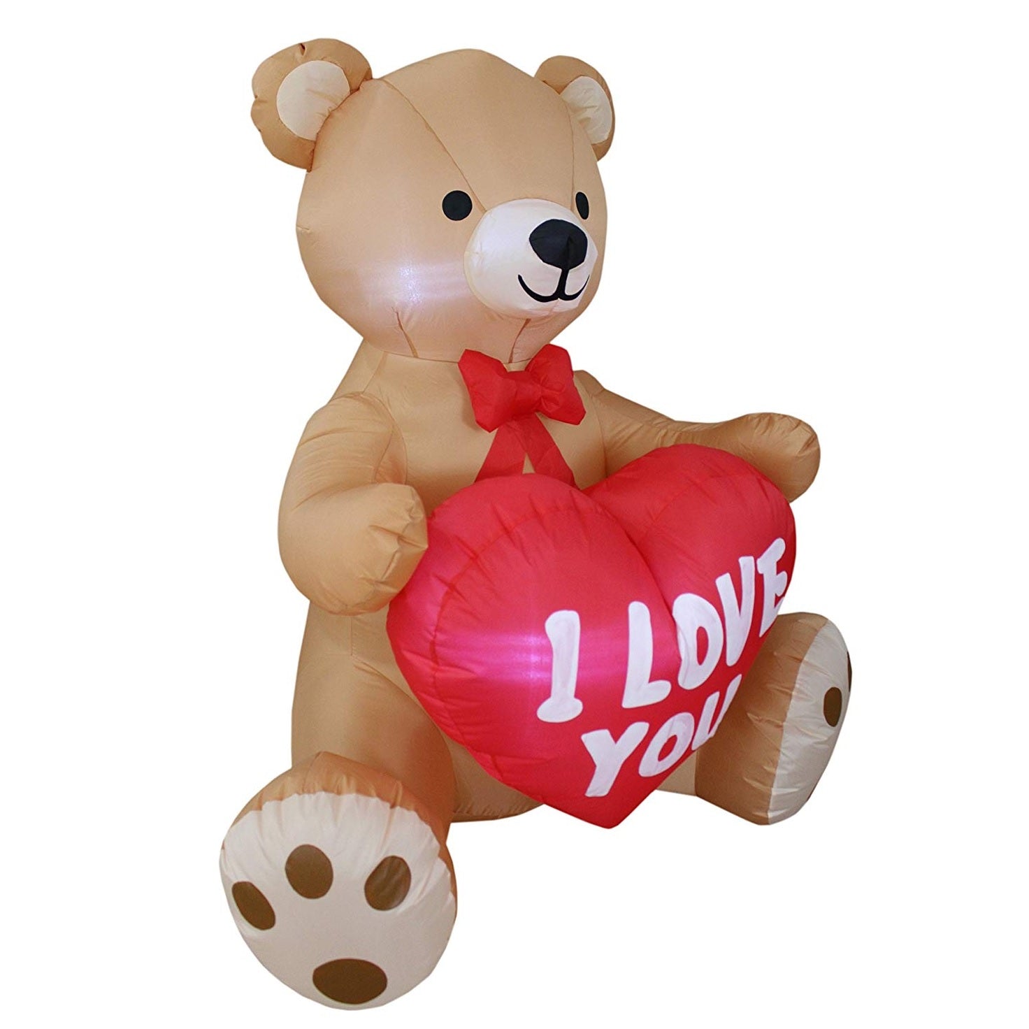 4' Air Inflatable Teddy Bear with Love Heart Yard Decoration