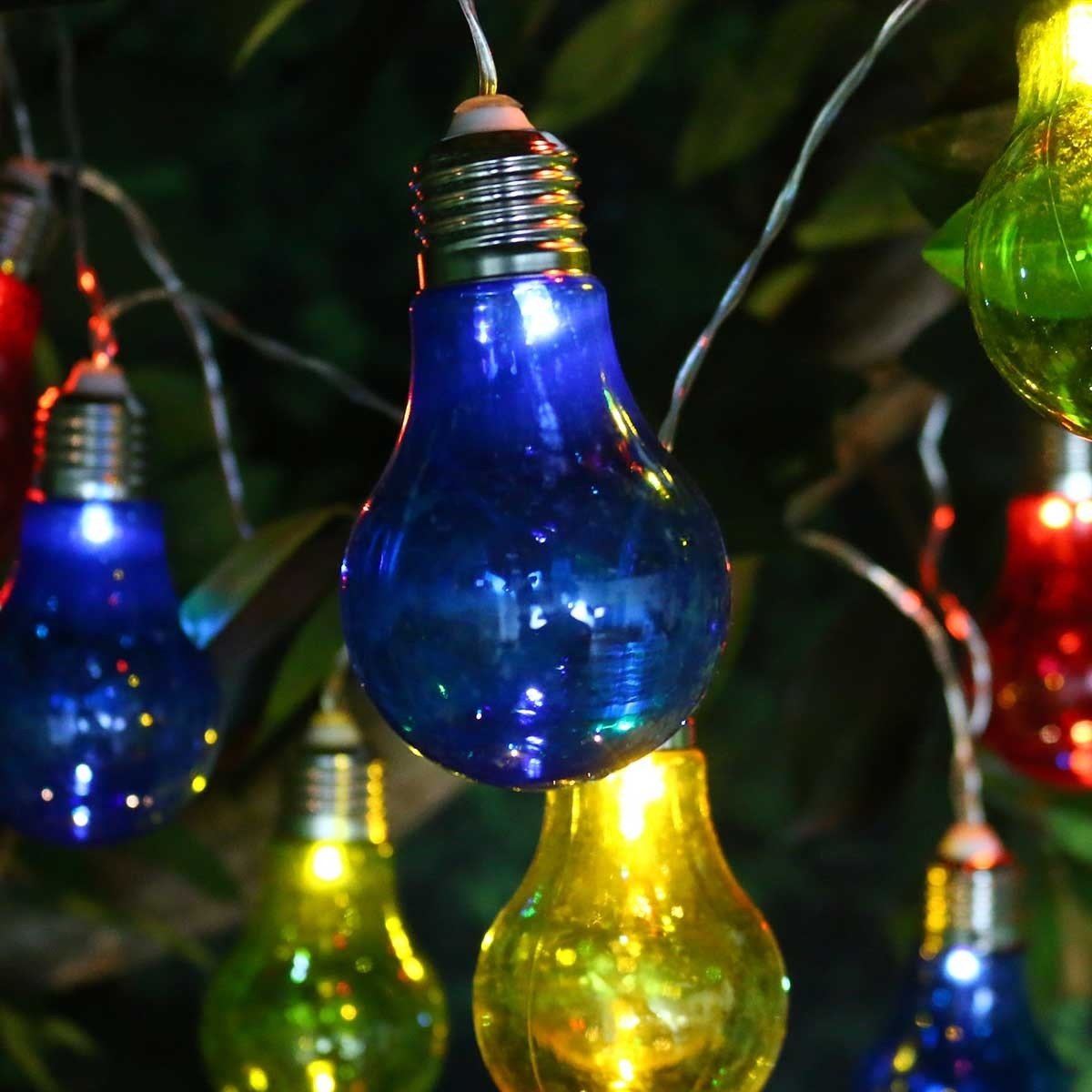 Alpine MultiColored LED Edison Bulb String Lights