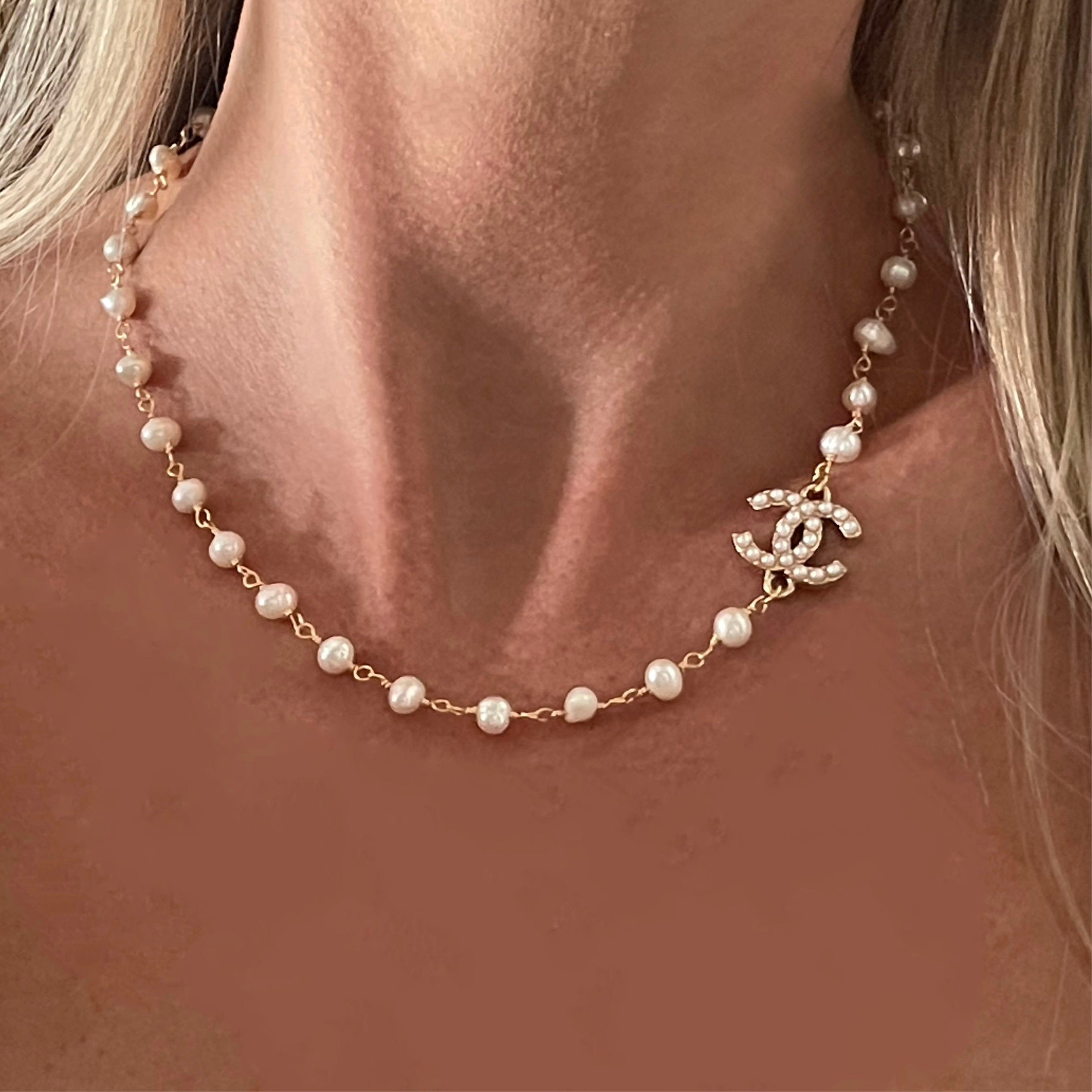 chanel freshwater pearl necklace