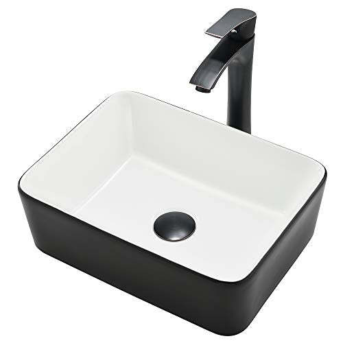 Faucet Combo Vasoyo 16x12 Matte Black Bathroom Sink Rectangular Above - Sink And Faucet Combo Bathroom Faucet Combo Vasoyo 16x12 Matte Black Bathroom Sink Rectangular Above - Sink And Faucet Combo Bathroom