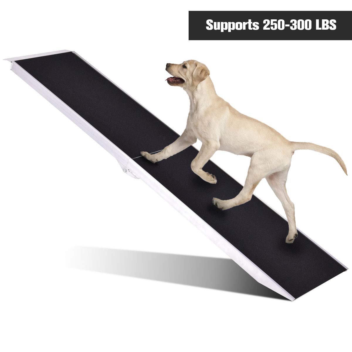 Goplus Dog Car Ramp, 6FT Pet Ramp Portable Aluminum Easy Fold