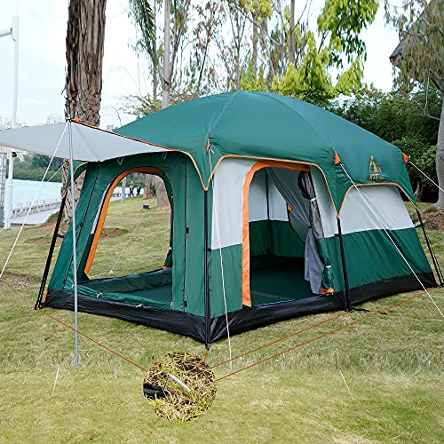 Ktt Large Tent 4 Person,family Cabin Tents,2 Rooms,straight Wall,3 