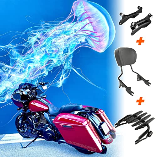 2021 Street Glide for 2020 Road Glide Motorcycle Black Rear Sissy Bar