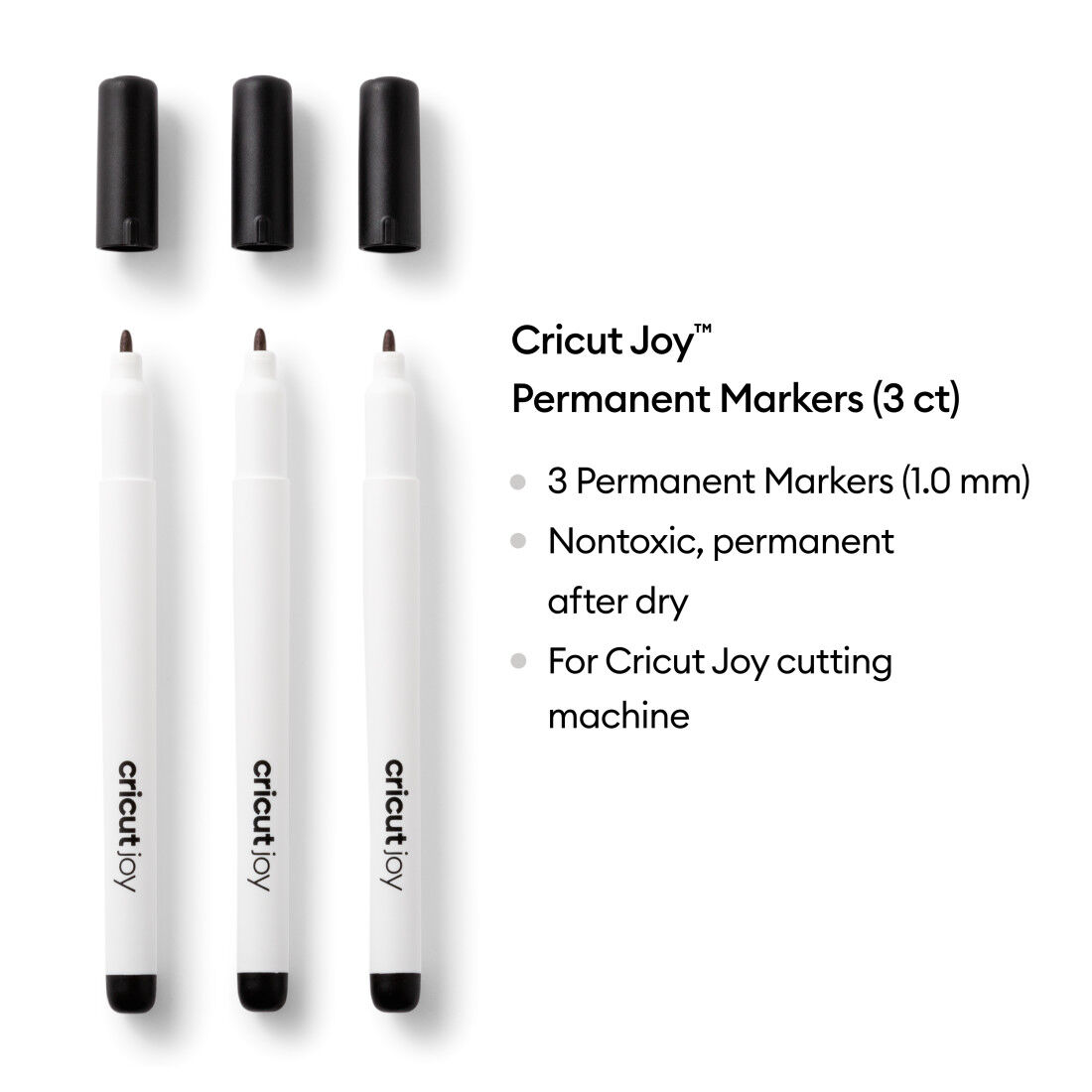 Cricut Joy™ Permanent Markers 1.0 mm, Black (3 ct)