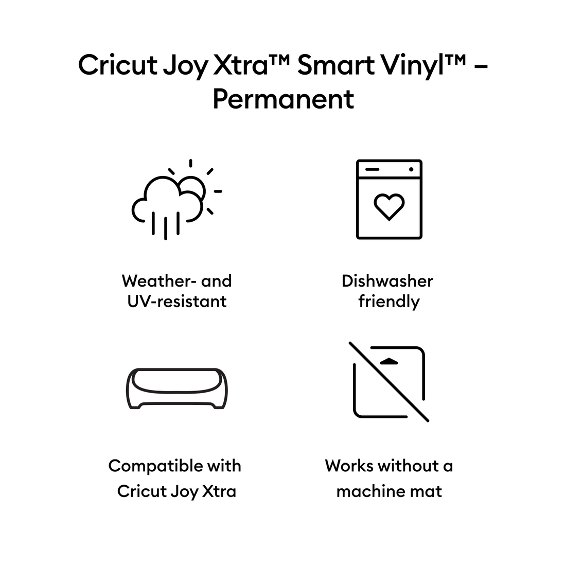 Cricut Joy Xtra™ Smart Vinyl™ – Permanent (3 ft)