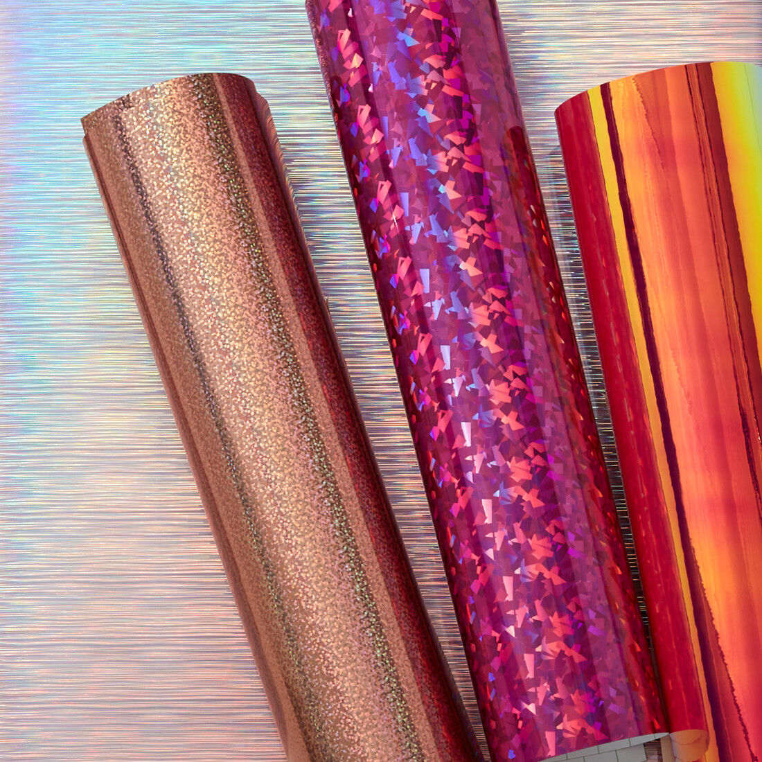 Holographic Vinyl, Pink Sampler - Permanent (6 ct)